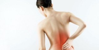 severe pain in the back, in the lumbar region
